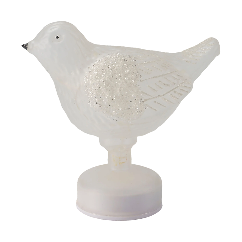 چراغ رومیزی پرنده تزئینی براق / پولک دوزی (دارای LED)