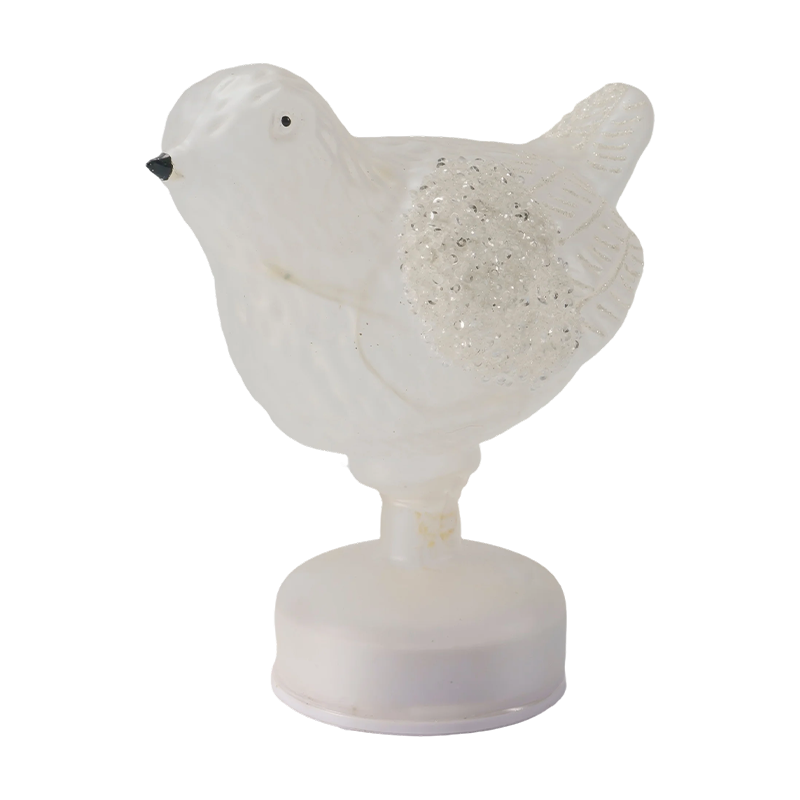 چراغ رومیزی پرنده تزئینی براق / پولک دوزی (دارای LED)