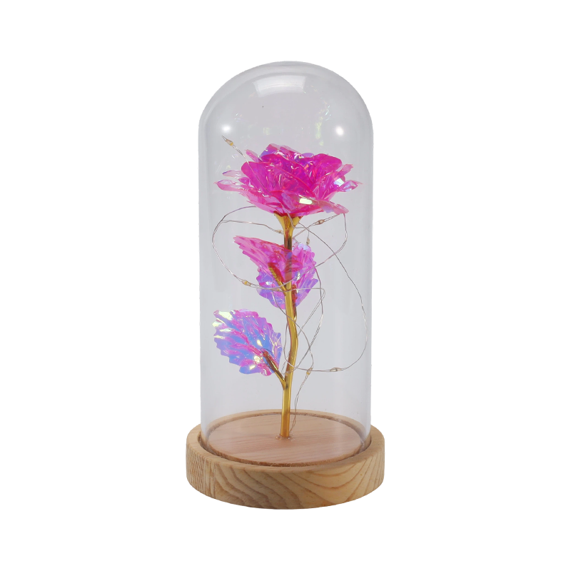 نور کلوش شیشه ای گلکسی رز (با/بدون خرس عروسکی، چند رنگ)