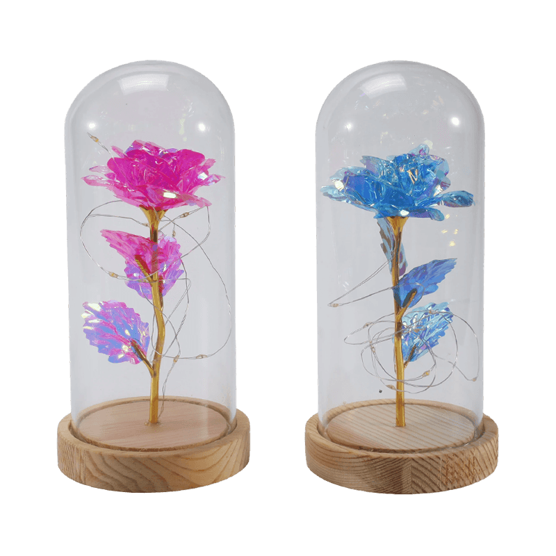 نور کلوش شیشه ای گلکسی رز (با/بدون خرس عروسکی، چند رنگ)